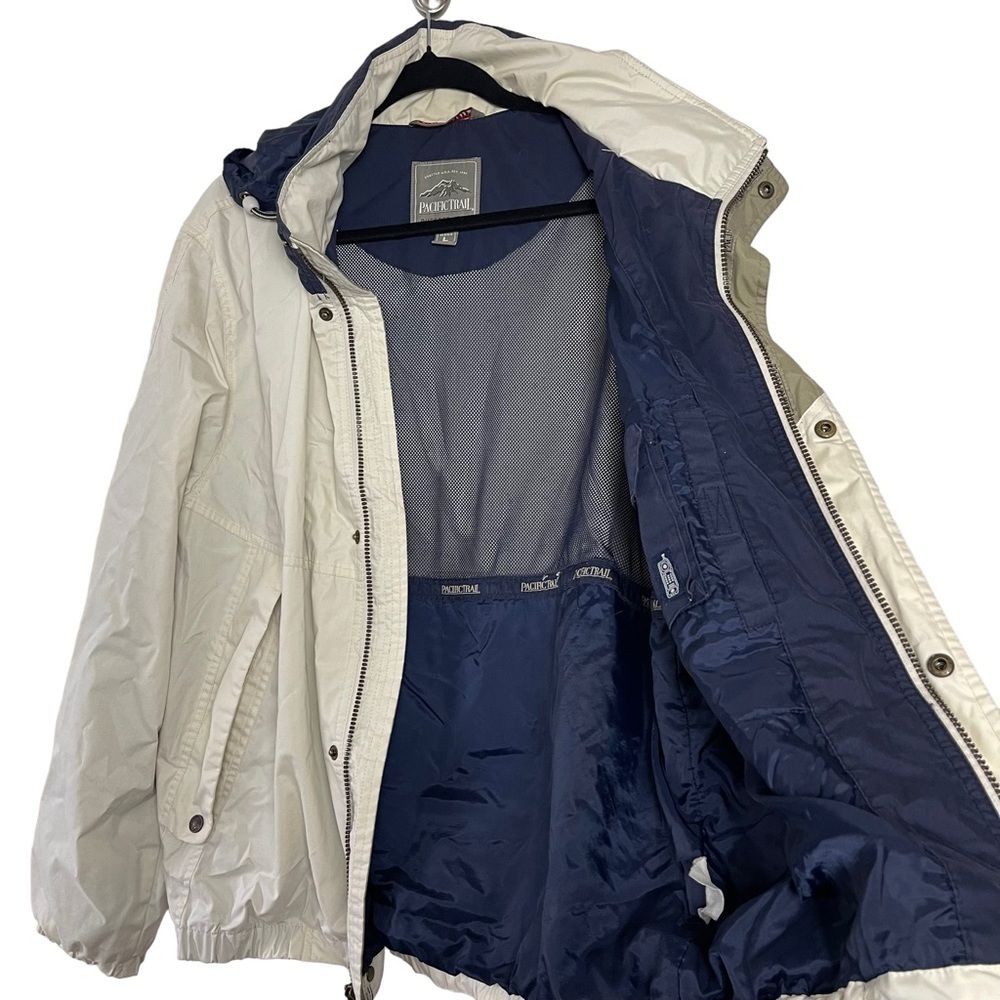 Pacific Trail Vintage Off White Windbreaker Jacket Size L - Picture 10 of 17